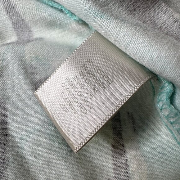 CJ Banks Jacket Womens Plus 2X Teal Green Geometric Button 3/4 Sleeve Stretch - Picture 5 of 8